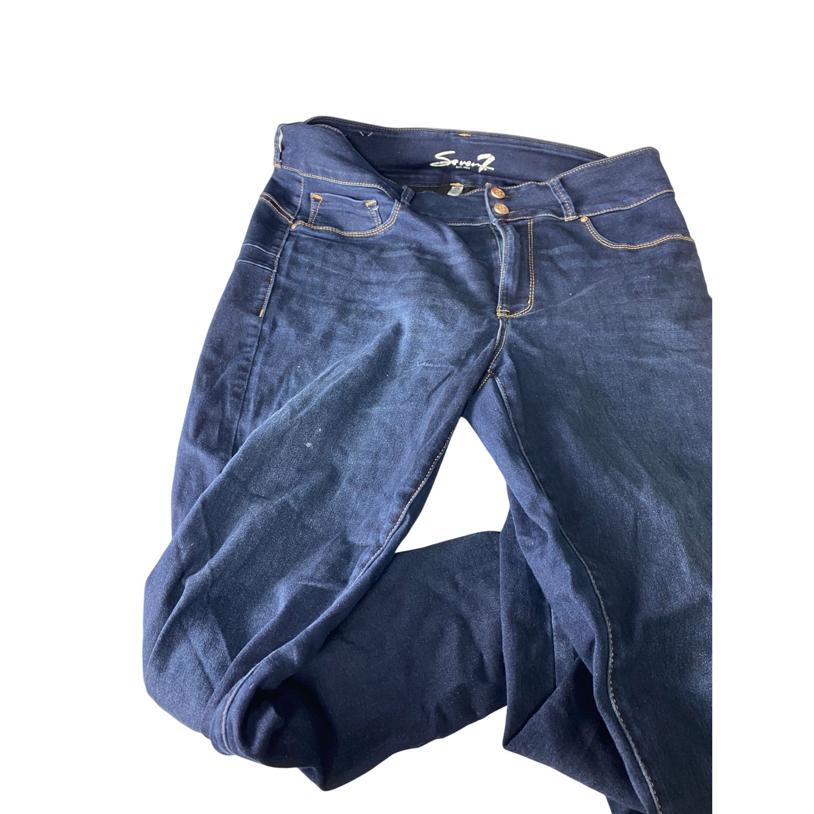 Seven7 Women's Jeans Size 18w Dark Wash Stretch Denim Straight Leg